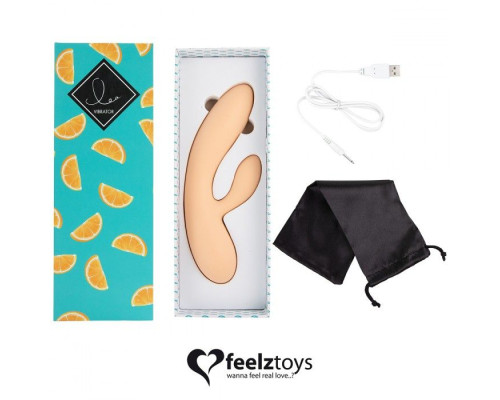 Бежевый вибратор-кролик Lea Rabbit Vibrator - 20,2 см.