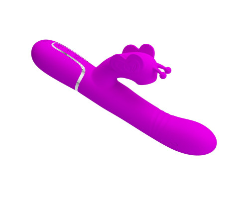 Лиловый вибратор-кролик Ridgely - 22,6 см.