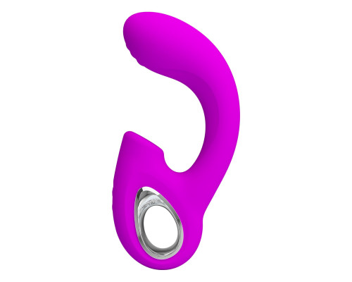 Лиловый вибромассажёр с вакуумной стимуляцией клитора Sibel - 15,5 см.