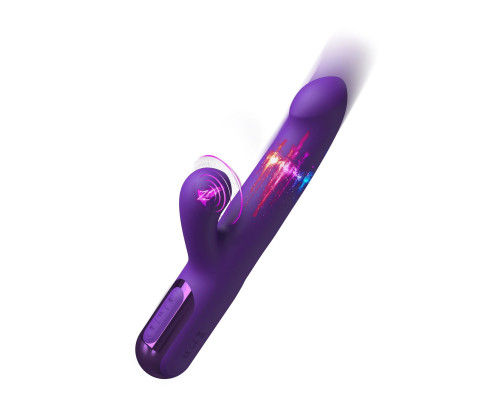 Фиолетовый вибратор-кролик Super Sonix Thruster - 22 см.