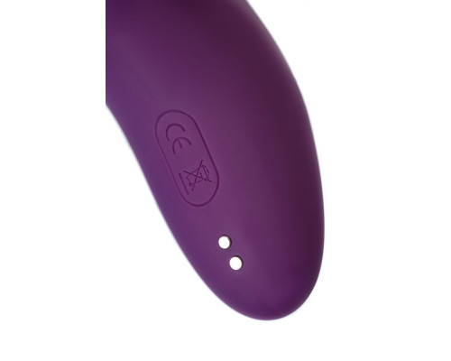 Фиолетовый вибромассажер с клиторальной стимуляцией Megam