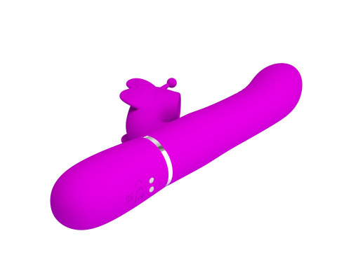 Лиловый вибратор-кролик Ridgely - 22,6 см.