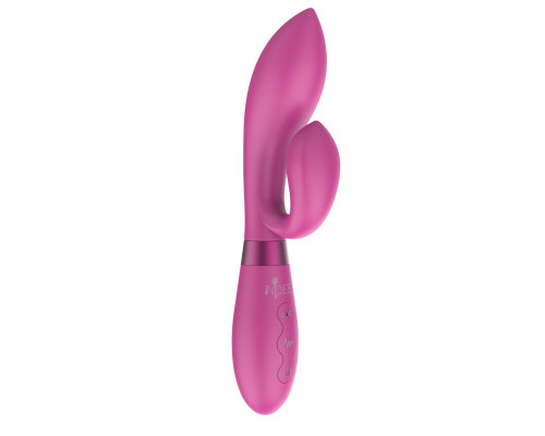 Малиновый вибратор-кролик Indeep Juna - 21,5 см.