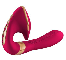 Малиновый вибростимулятор SOYO - 17 см.