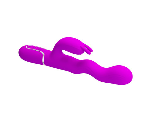 Лиловый вибратор с функцией волновой стимуляции Laursen - 24,9 см.