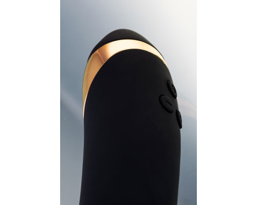 Чёрный вибратор WANAME Thunder с клиторальным отростком - 24,2 см.