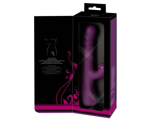 Фиолетовый вибратор-кролик с функцией постукивания и фрикциями 3 Function Rabbit Vibrator - 23,7 см.