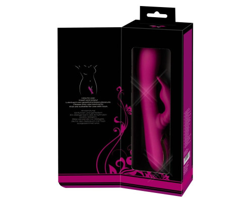 Фиолетовый вибратор 3 Function Vibrator с вращением бусин - 23 см.