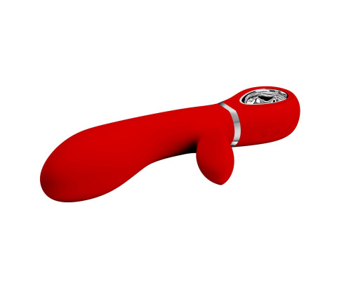 Красный вибростимулятор-кролик Thomas - 20,5 см.