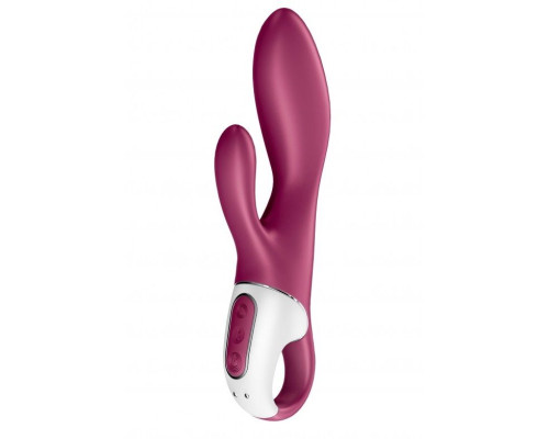 Малиновый вибратор-кролик Heated Affair с функцией нагрева - 20,5 см.