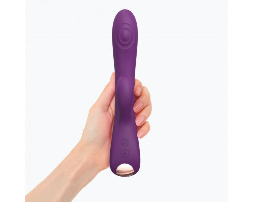 Фиолетовый вибратор-кролик Bunny   Clyde - 22,5 см.