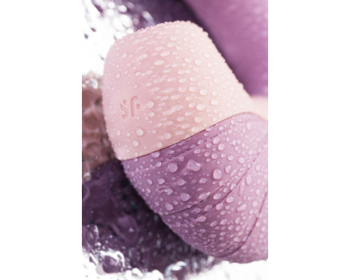 Сиреневый вибратор с вакуумным стимулятором Supernova - 16,9 см.