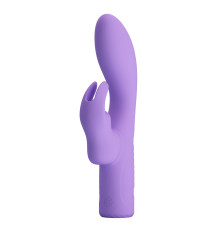 Сиреневый вибратор-кролик Elivia - 17,2 см.