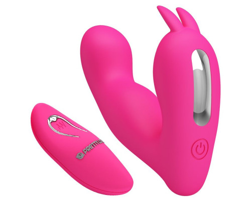 Розовый вибростимулятор с клиторальным отростком Josephine