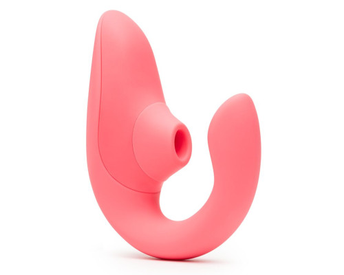 Розовый вибромассажер для двойной стимуляции Womanizer Blend