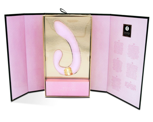 Розовый гибкий вибростимулятор MIYO с двумя моторами - 18,5 см.