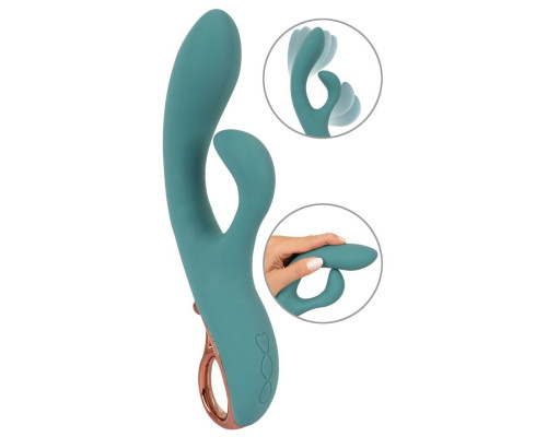 Бирюзовый вибратор-кролик The Magician Rabbit Vibrator - 22,5 см.