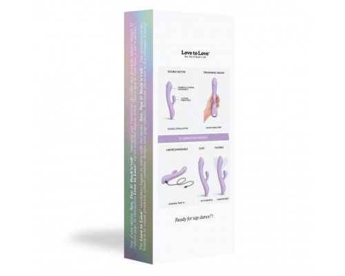 Сиреневый вибратор-кролик Bunny   Clyde - 22,5 см.