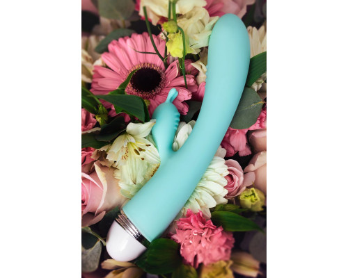 Мятный вибратор-кролик Iris - 22 см.