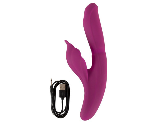 Лиловый вибратор-кролик 4 Function Vibrator - 24 см.