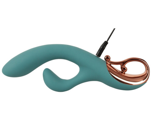 Бирюзовый вибратор-кролик The Magician Rabbit Vibrator - 22,5 см.