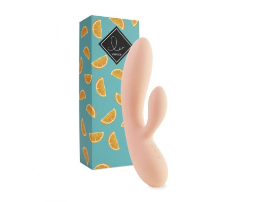 Бежевый вибратор-кролик Lea Rabbit Vibrator - 20,2 см.