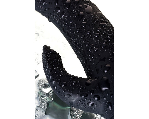 Чёрный вибратор WANAME Thunder с клиторальным отростком - 24,2 см.