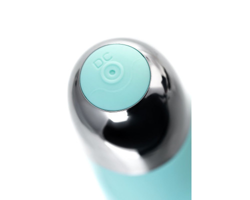 Мятный рельефный вибратор с клиторальной стимуляцией Flax - 17,5 см.