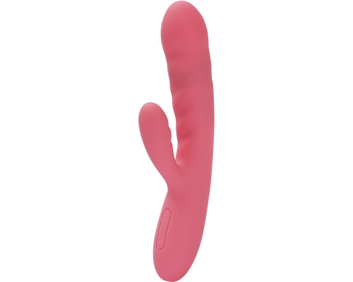 Розовый вибратор-кролик с функцией пенетрации Avery - 19,5 см.