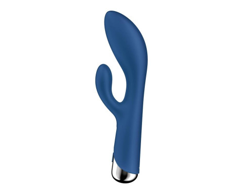 Синий вибратор-кролик с ротацией Spinning Rabbit 1 - 20 см.