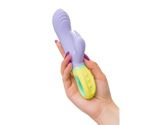 Сиреневый вибратор-кролик Wisteria - 18,5 см.