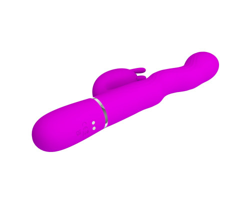 Лиловый вибратор с функцией волновой стимуляции Laursen - 24,9 см.