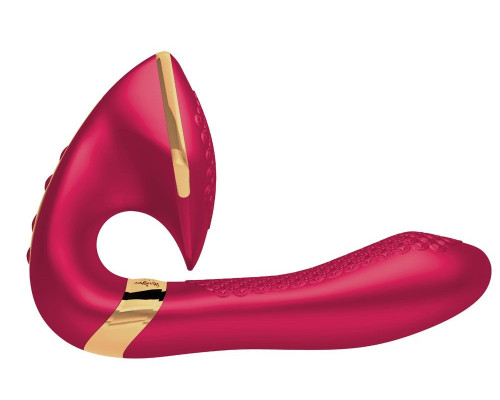 Малиновый вибростимулятор SOYO - 17 см.