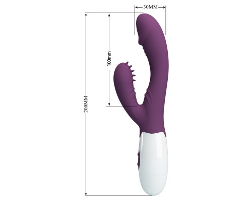 Фиолетовый вибратор-кролик Andre - 20 см.