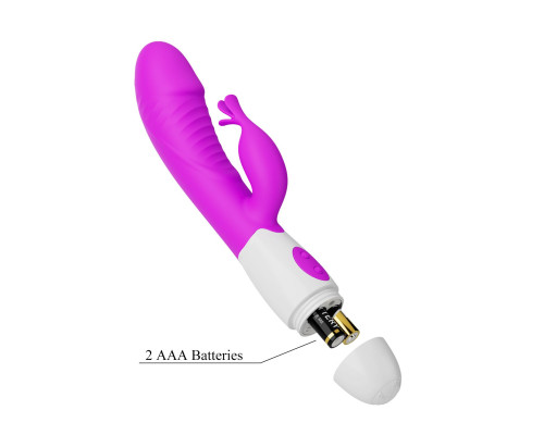 Лиловый вибратор-кролик Rasmussen - 19,8 см.