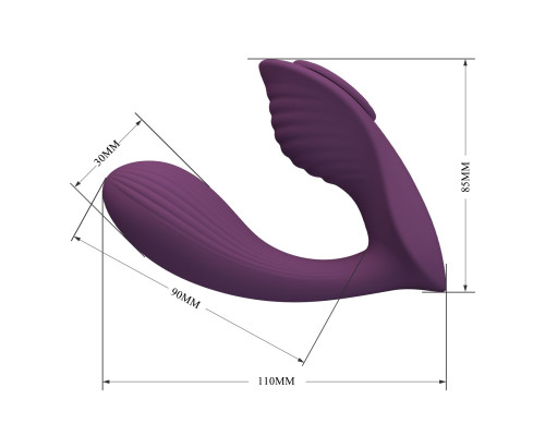 Фиолетовый вибратор в трусики Franz с управлением через приложение