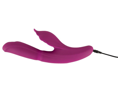 Лиловый вибратор-кролик 4 Function Vibrator - 24 см.