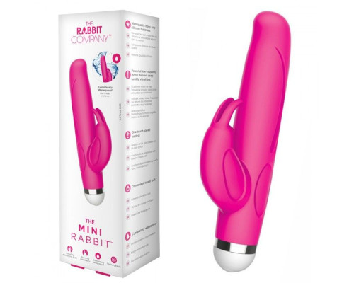 Розовый вибратор-кролик The Mini Rabbit - 13,9 см.