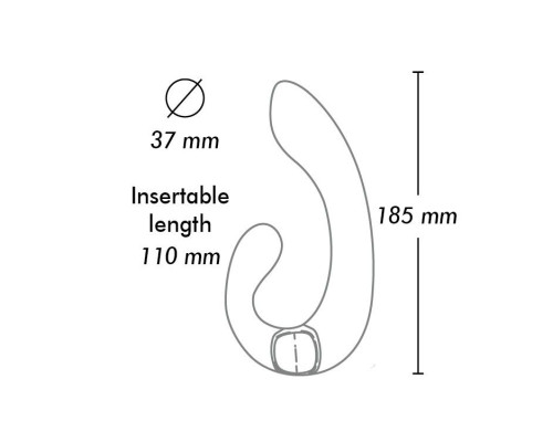 Розовый гибкий вибростимулятор MIYO с двумя моторами - 18,5 см.