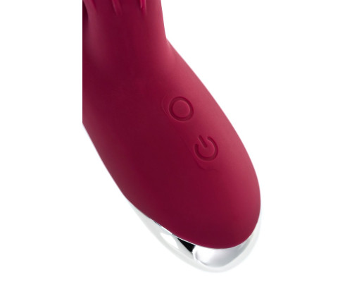 Бордовый вибратор-кролик Sangra - 20,5 см.