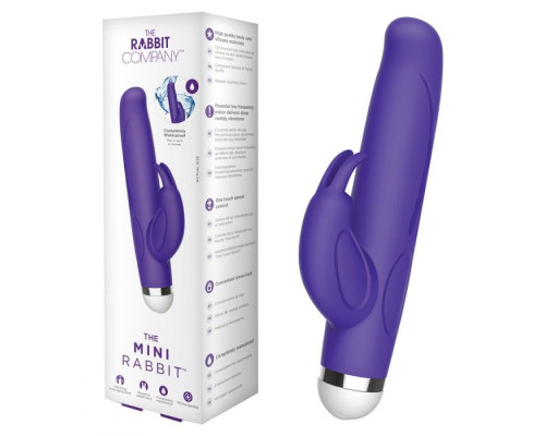 Фиолетовый вибратор-кролик The Mini Rabbit - 13,9 см.