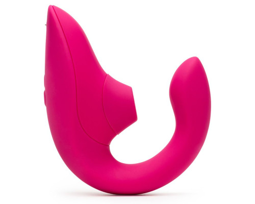 Малиновый вибромассажер для двойной стимуляции Womanizer Blend