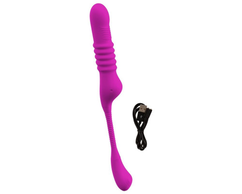 Лиловый вибратор 3 Function Vibrator с функцией фрикций и постукиванием