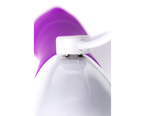 Фиолетовый вибратор JOS TATY с пульсирующими шариками - 21,5 см.