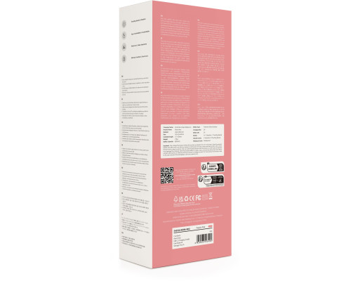 Розовый интерактивный вибратор-кролик Mora Neo с кольцом из бусин - 19,5 см.