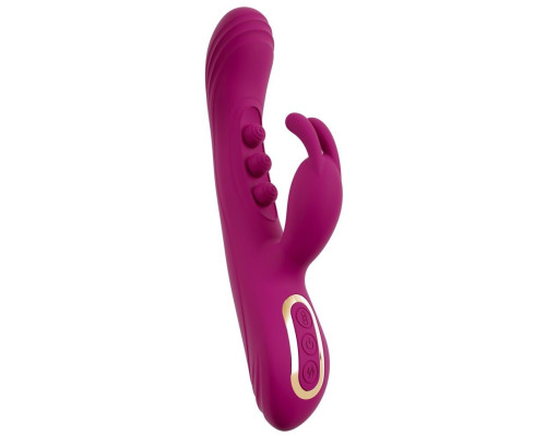 Лиловый вибратор-кролик 2 Function Vibrator Squirting - 22,5 см.