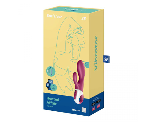 Малиновый вибратор-кролик Heated Affair с функцией нагрева - 20,5 см.