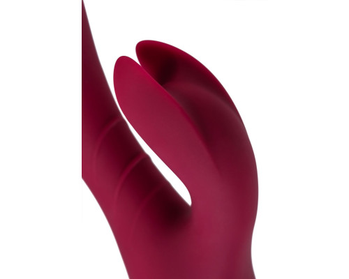 Бордовый вибратор-кролик Mion - 22 см.