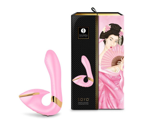 Розовый вибростимулятор SOYO - 17 см.