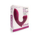 Сливовый вибромассажер с вакуумной стимуляцией клитора